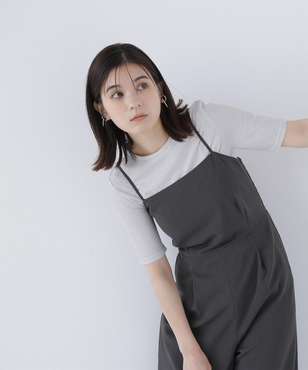 ラメリブカットソー