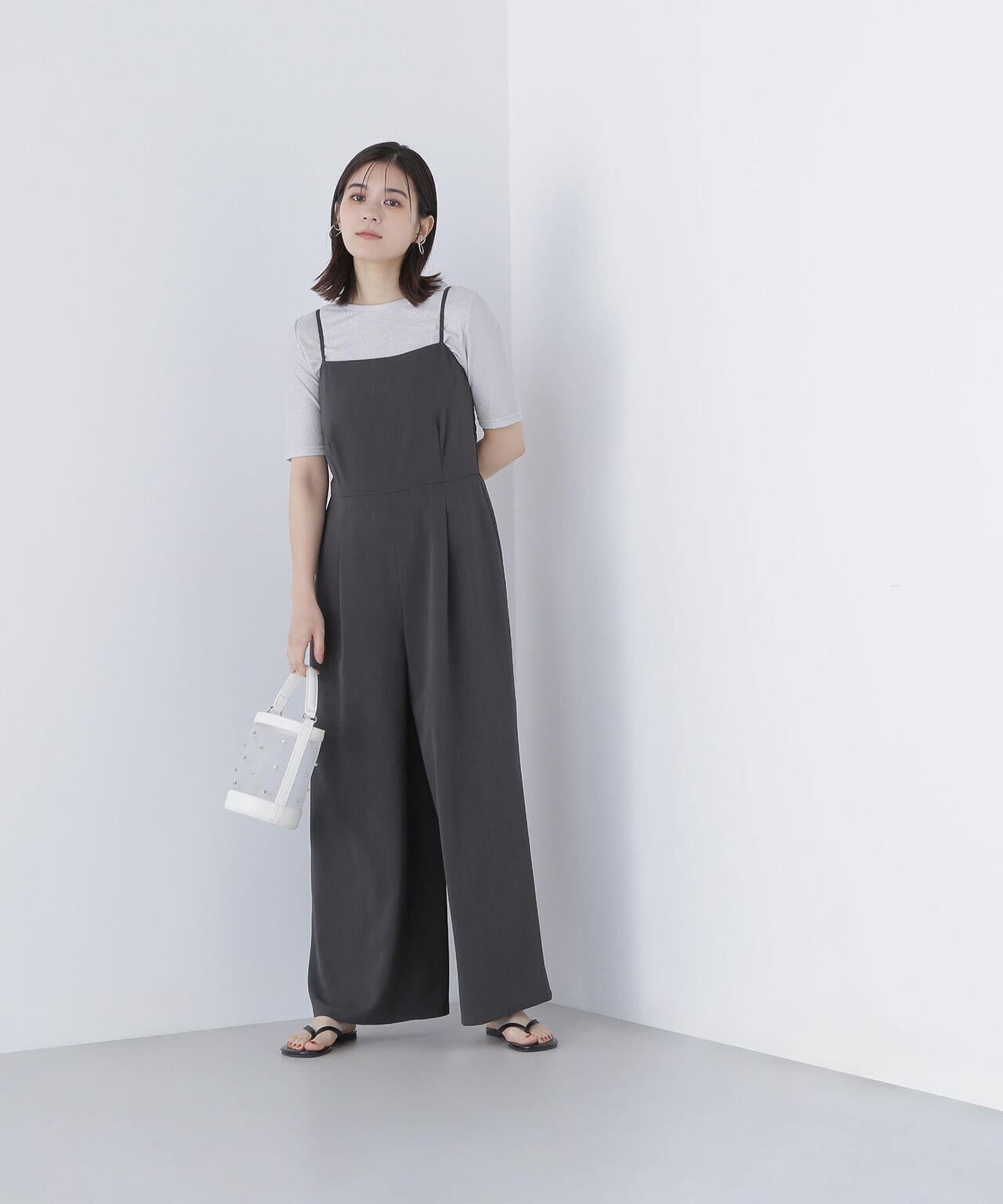 ラメリブカットソー