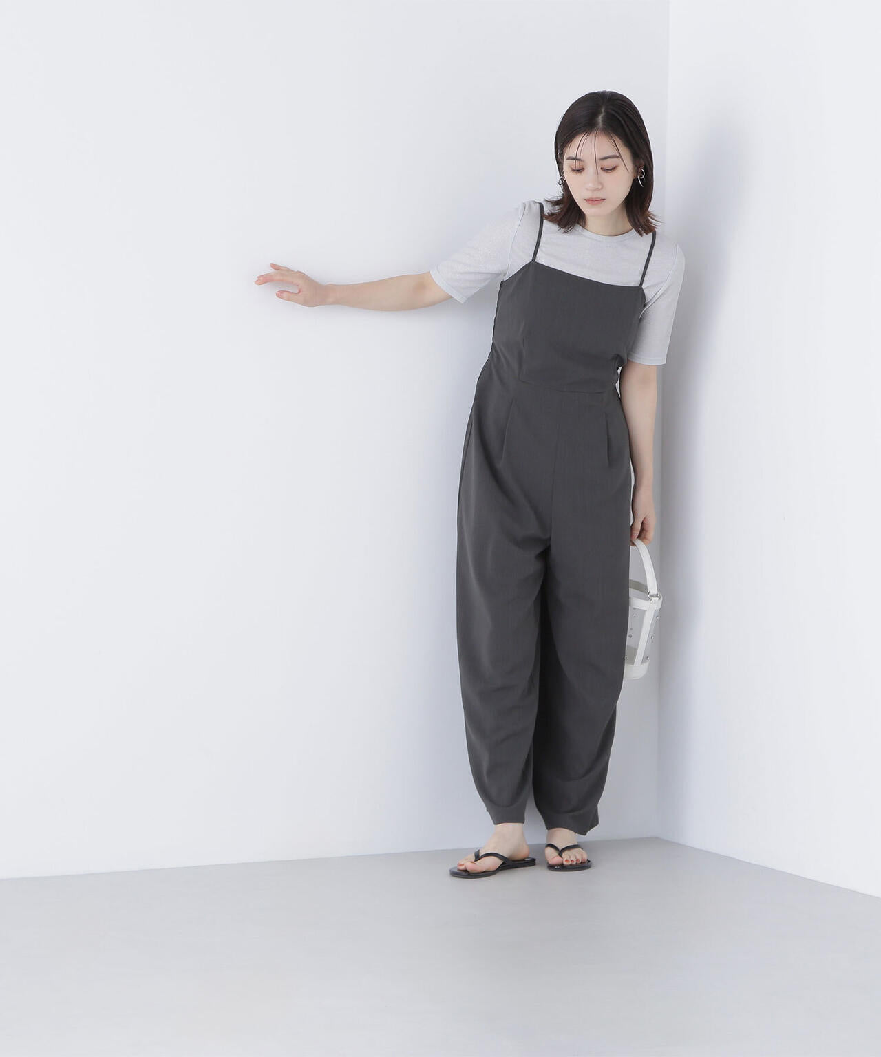 ラメリブカットソー