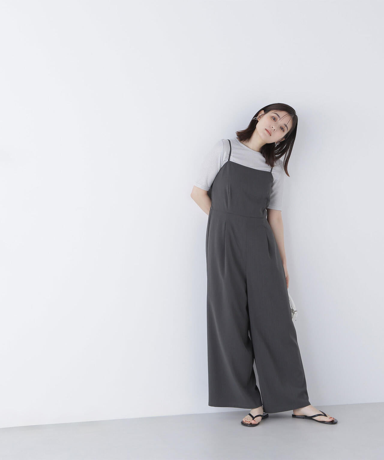 ラメリブカットソー