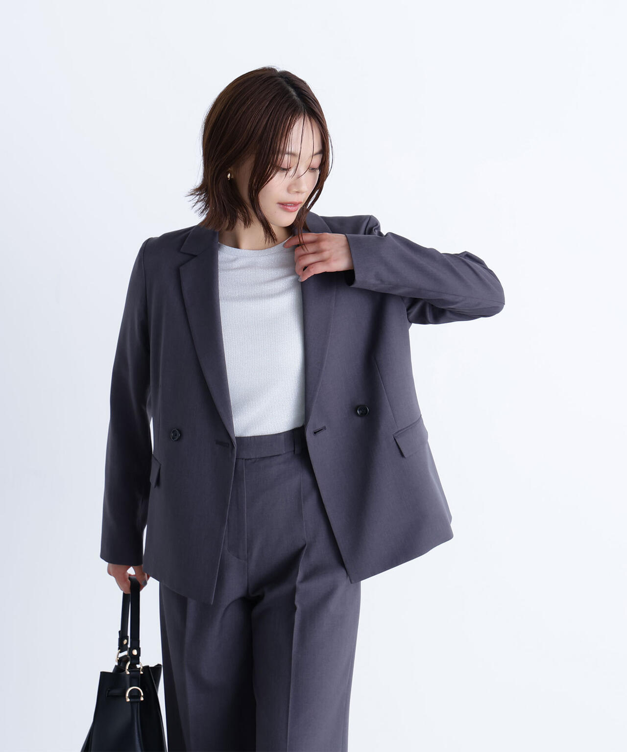 ラメリブカットソー