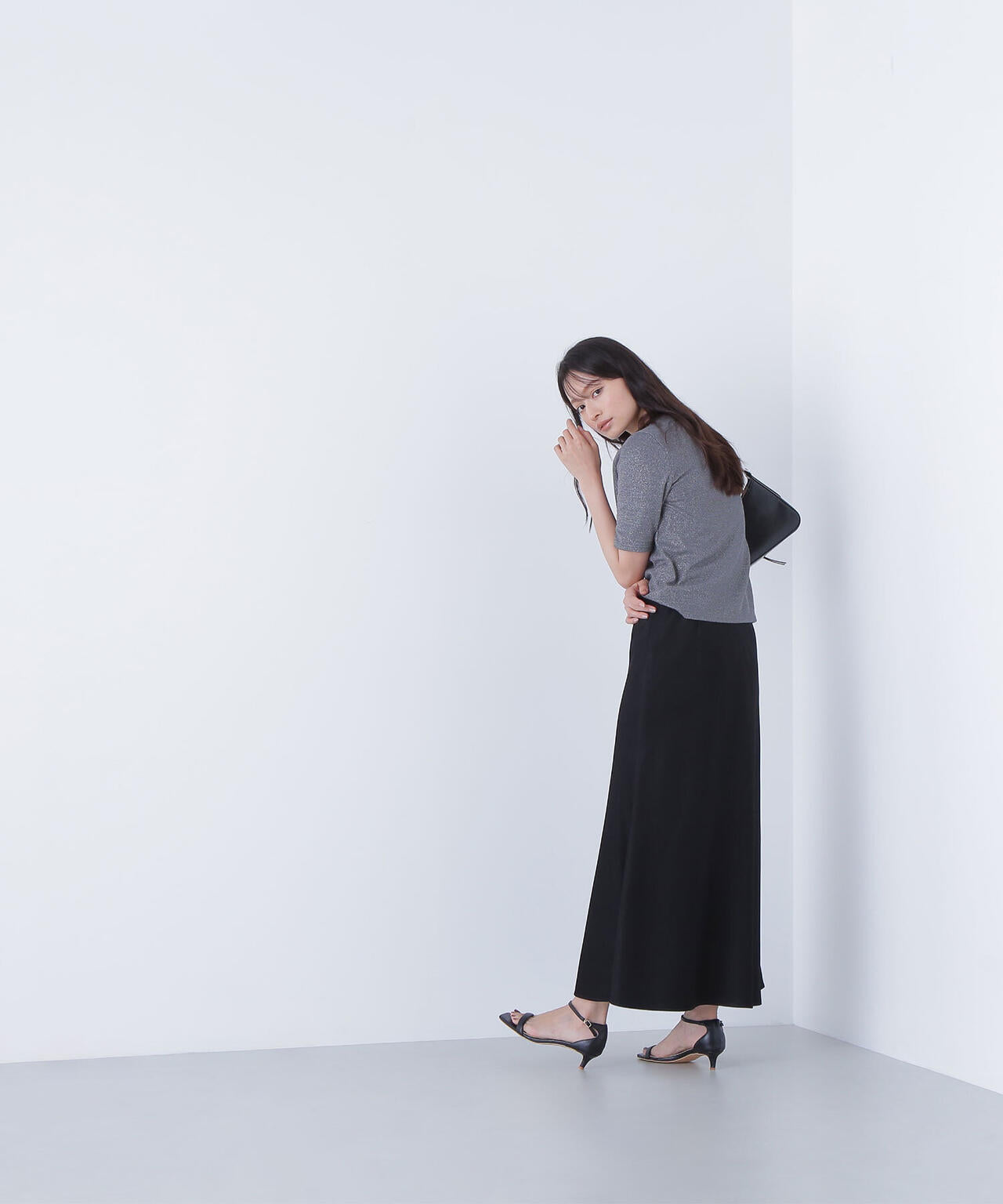 ラメリブカットソー