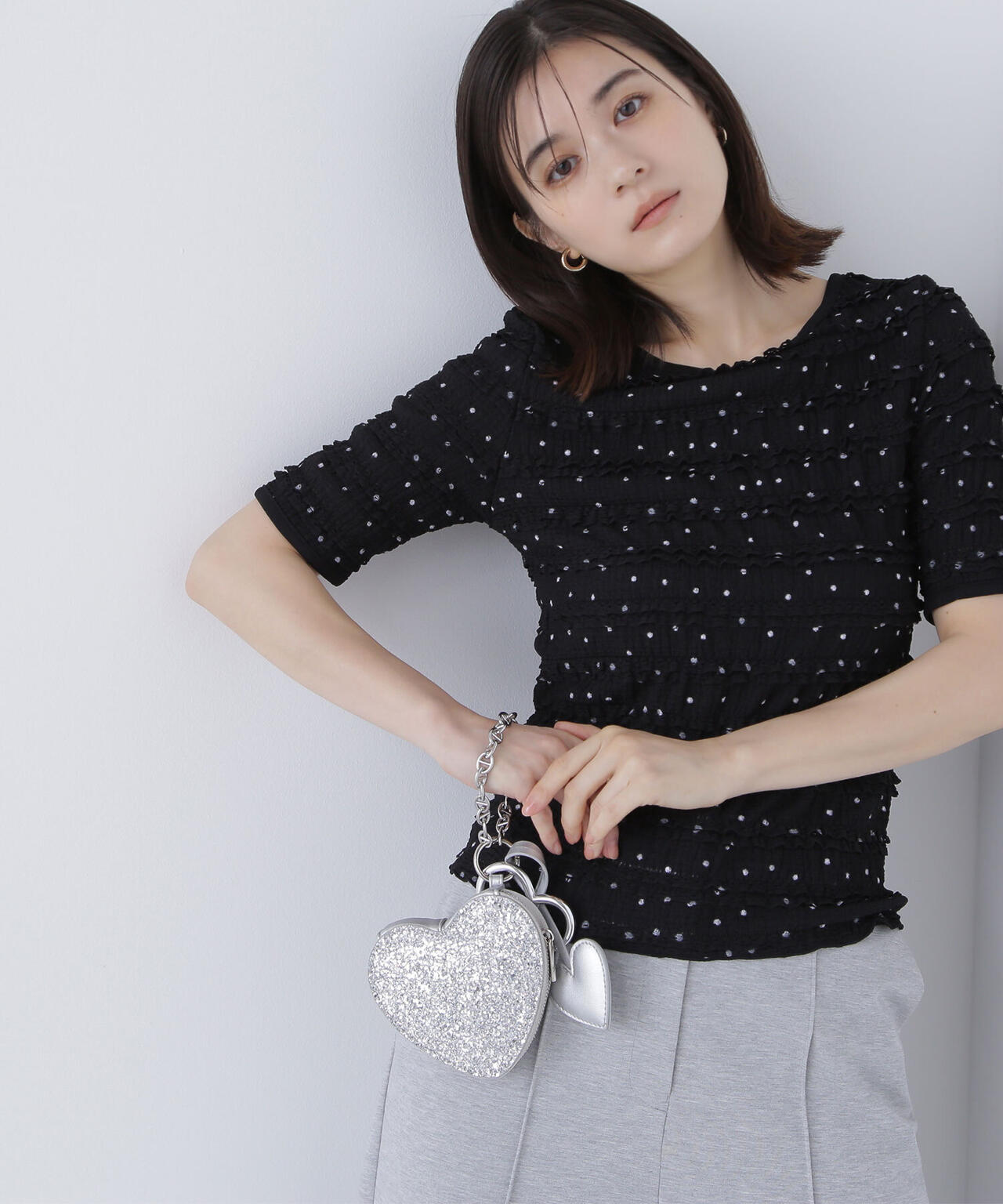 ドットバイカラーカットソー