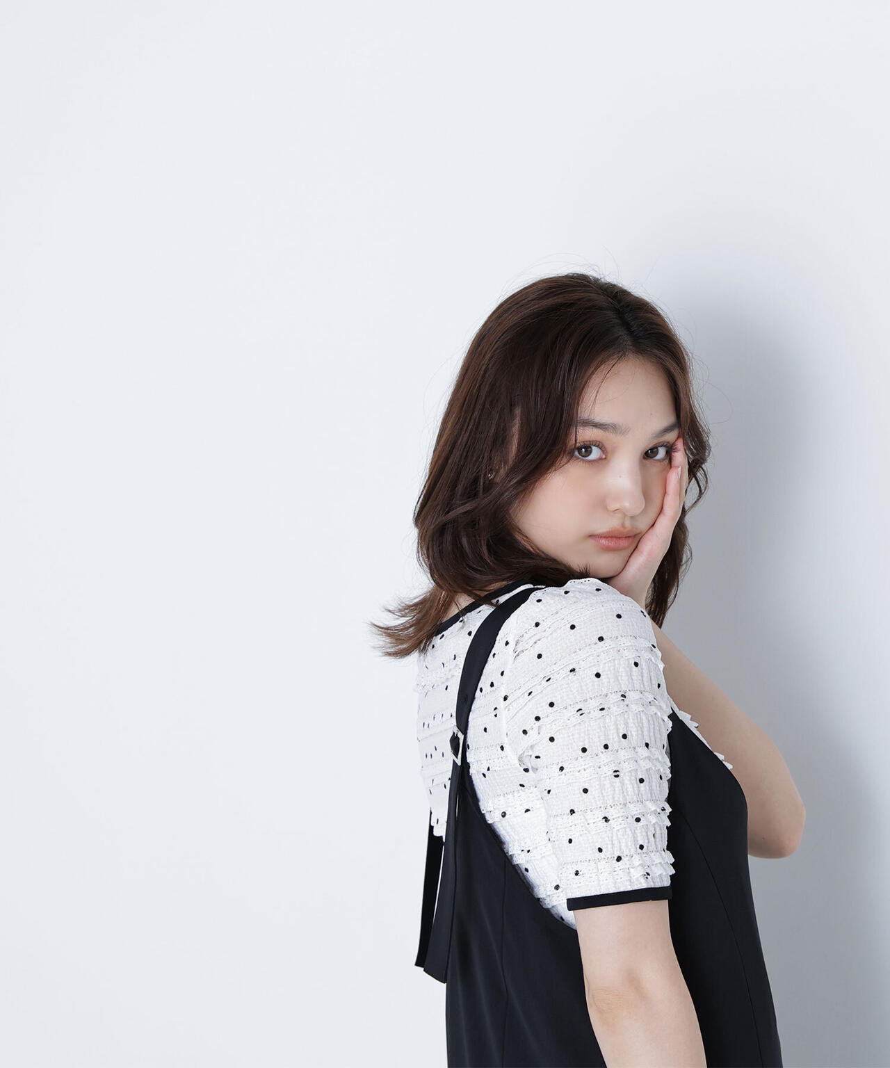 ドットバイカラーカットソー