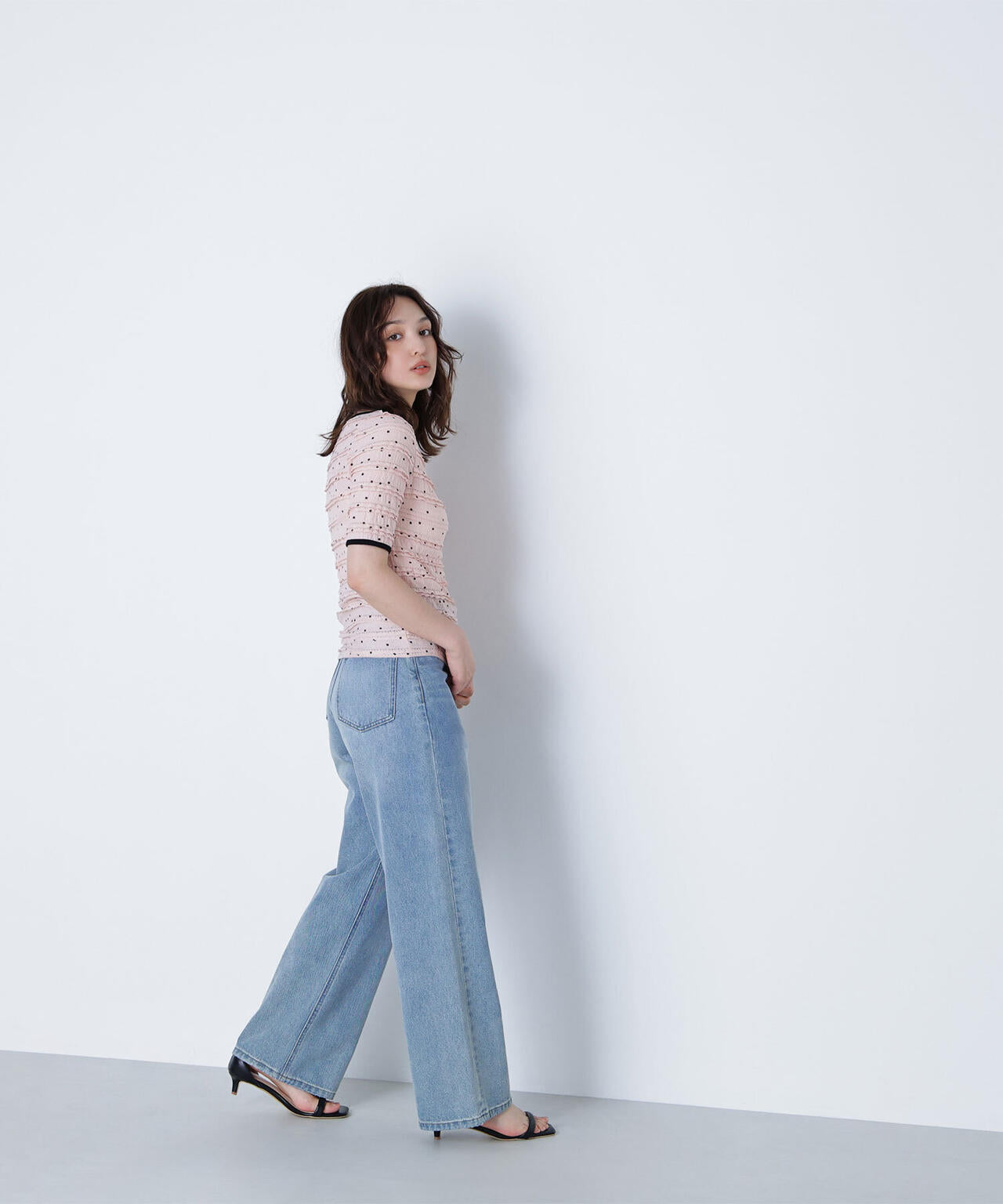 ドットバイカラーカットソー