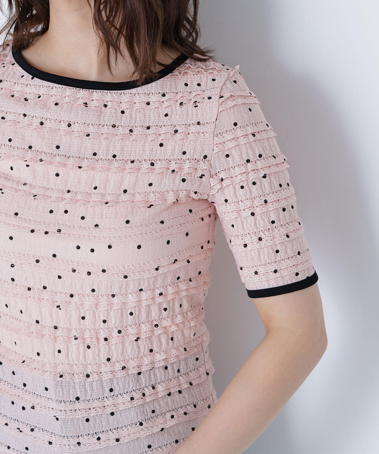 ドットバイカラーカットソー