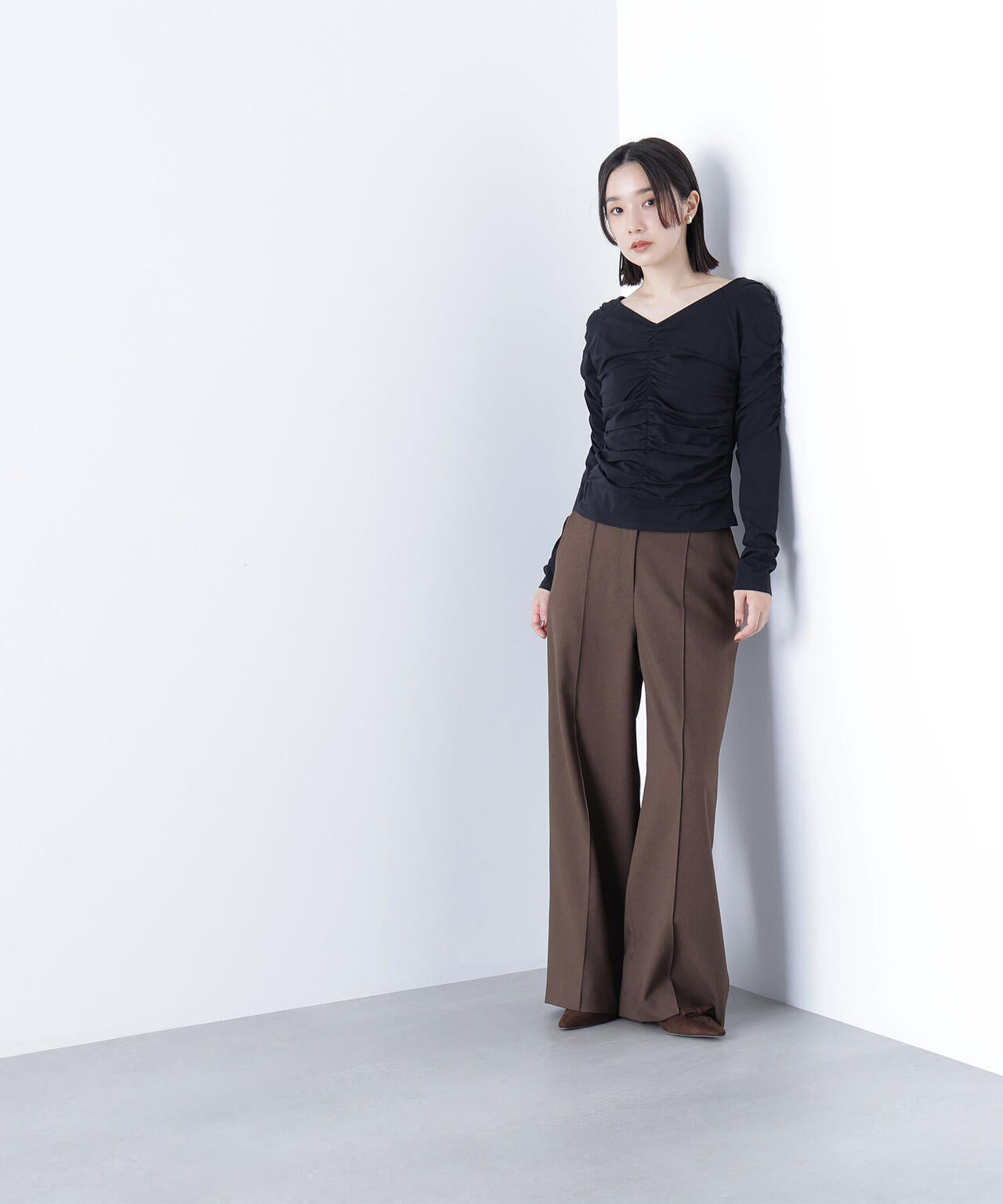 ギャザーカットソー