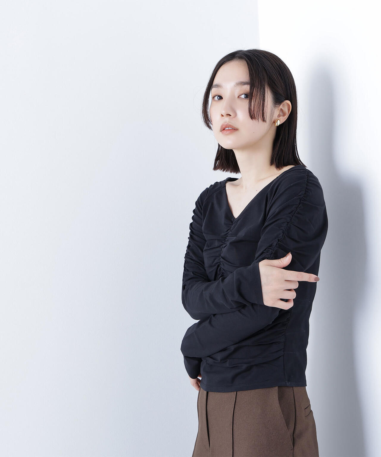 ギャザーカットソー