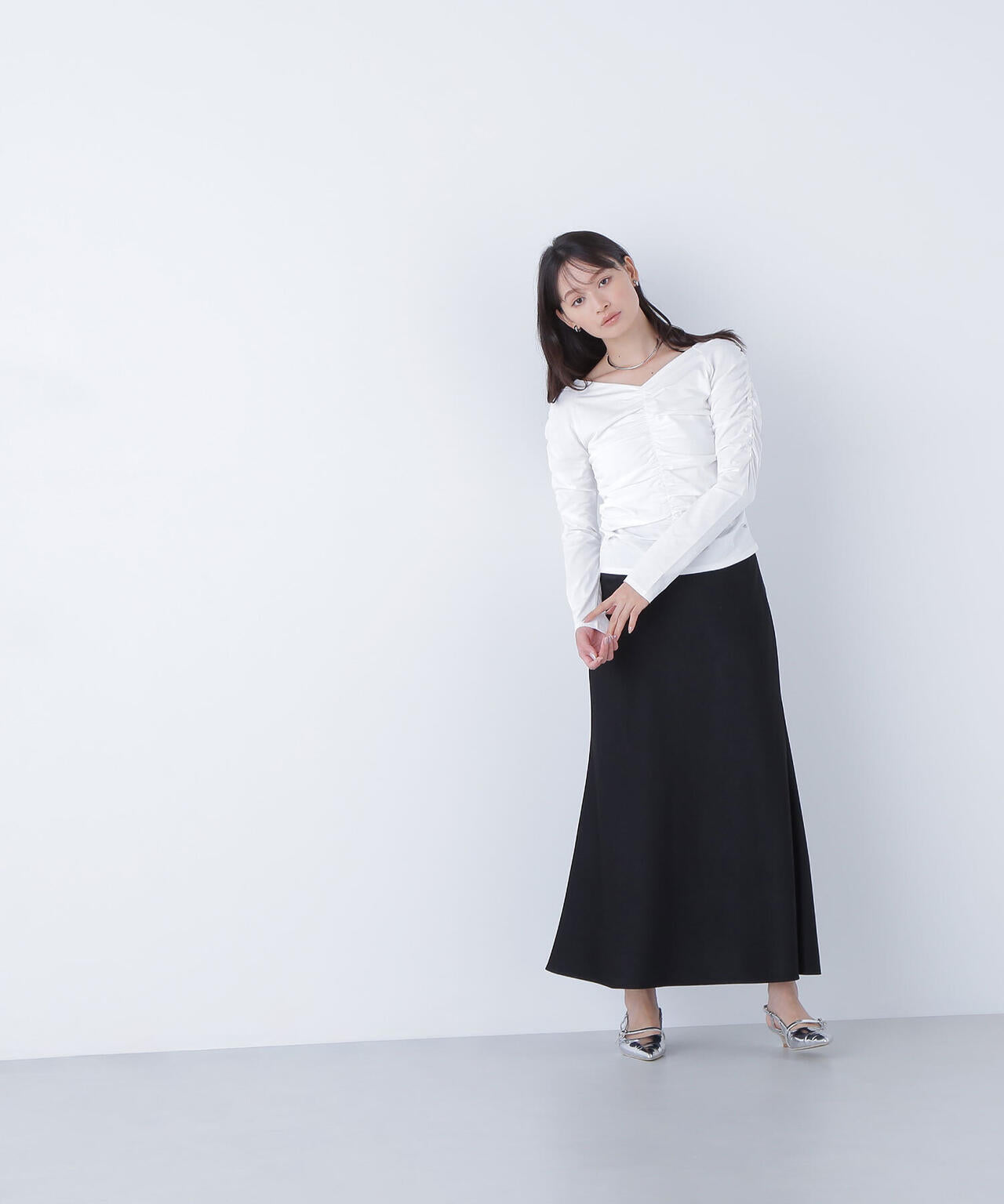 ギャザーカットソー