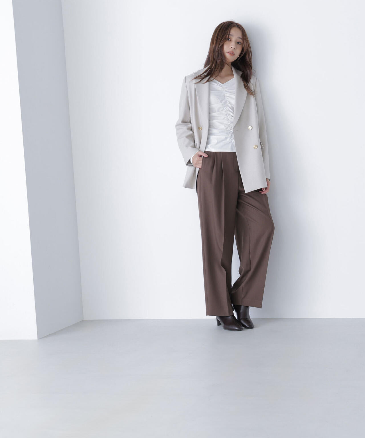 ギャザーカットソー