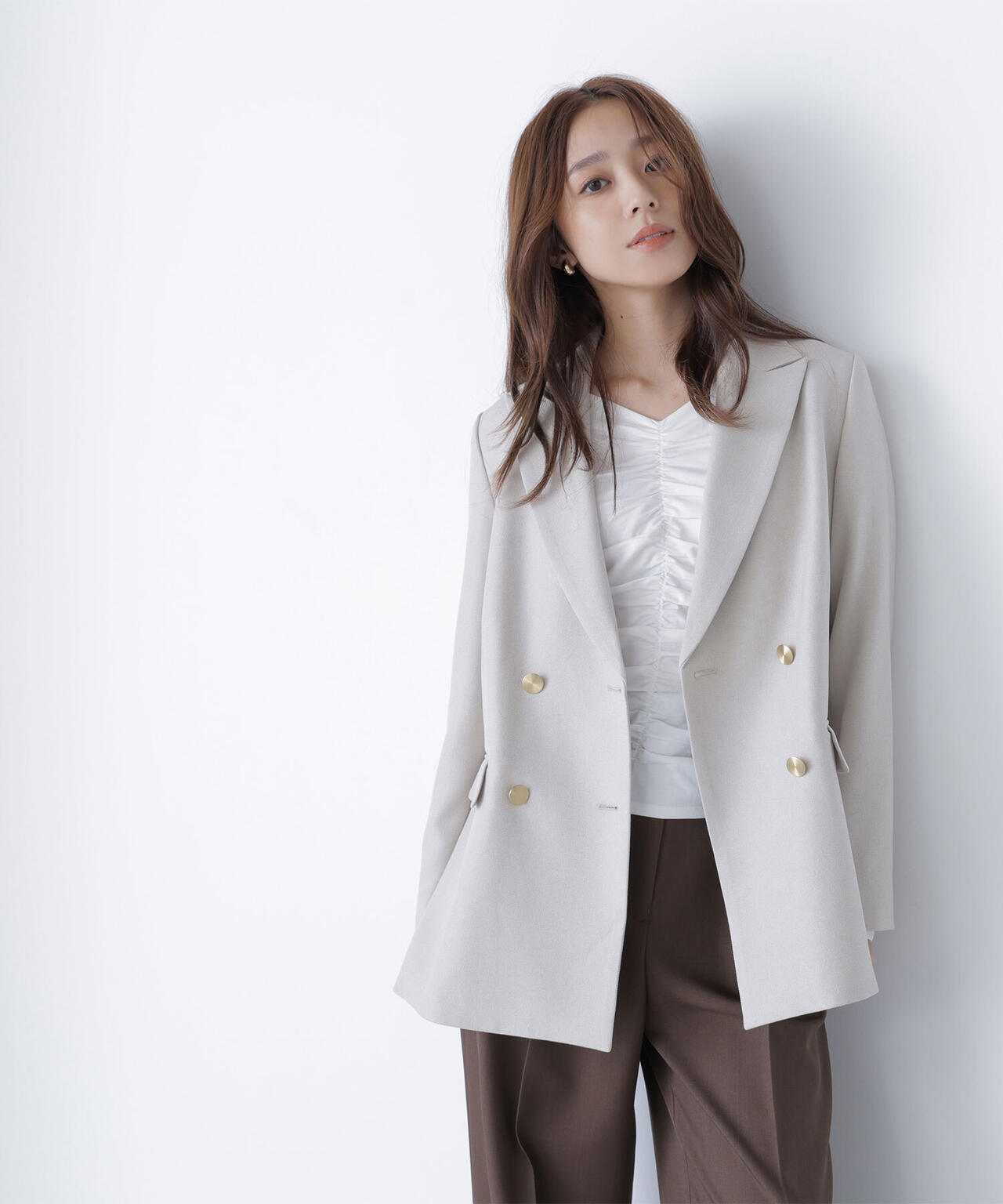 ギャザーカットソー