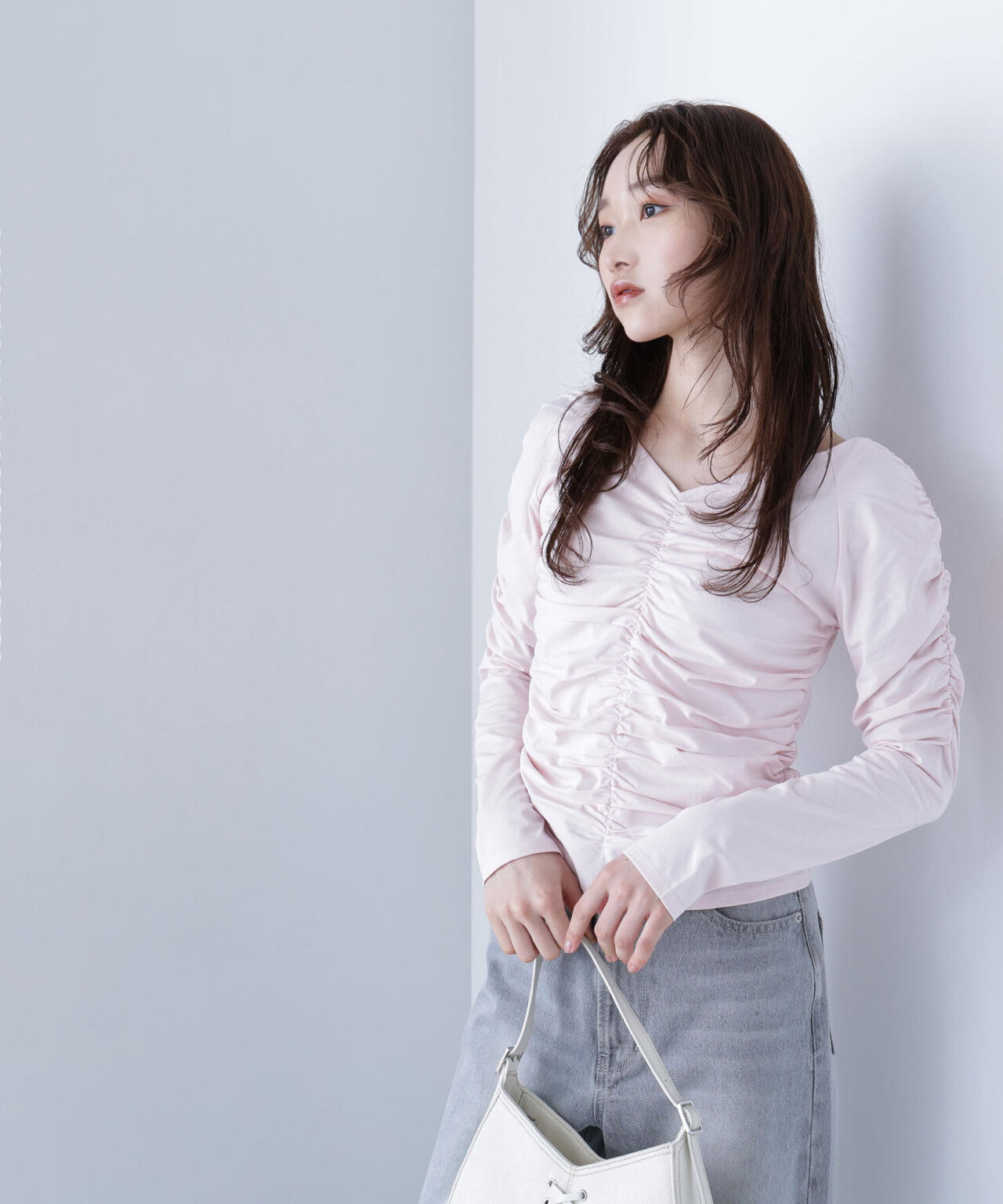 ギャザーカットソー | NATURAL BEAUTY BASIC（ナチュラル