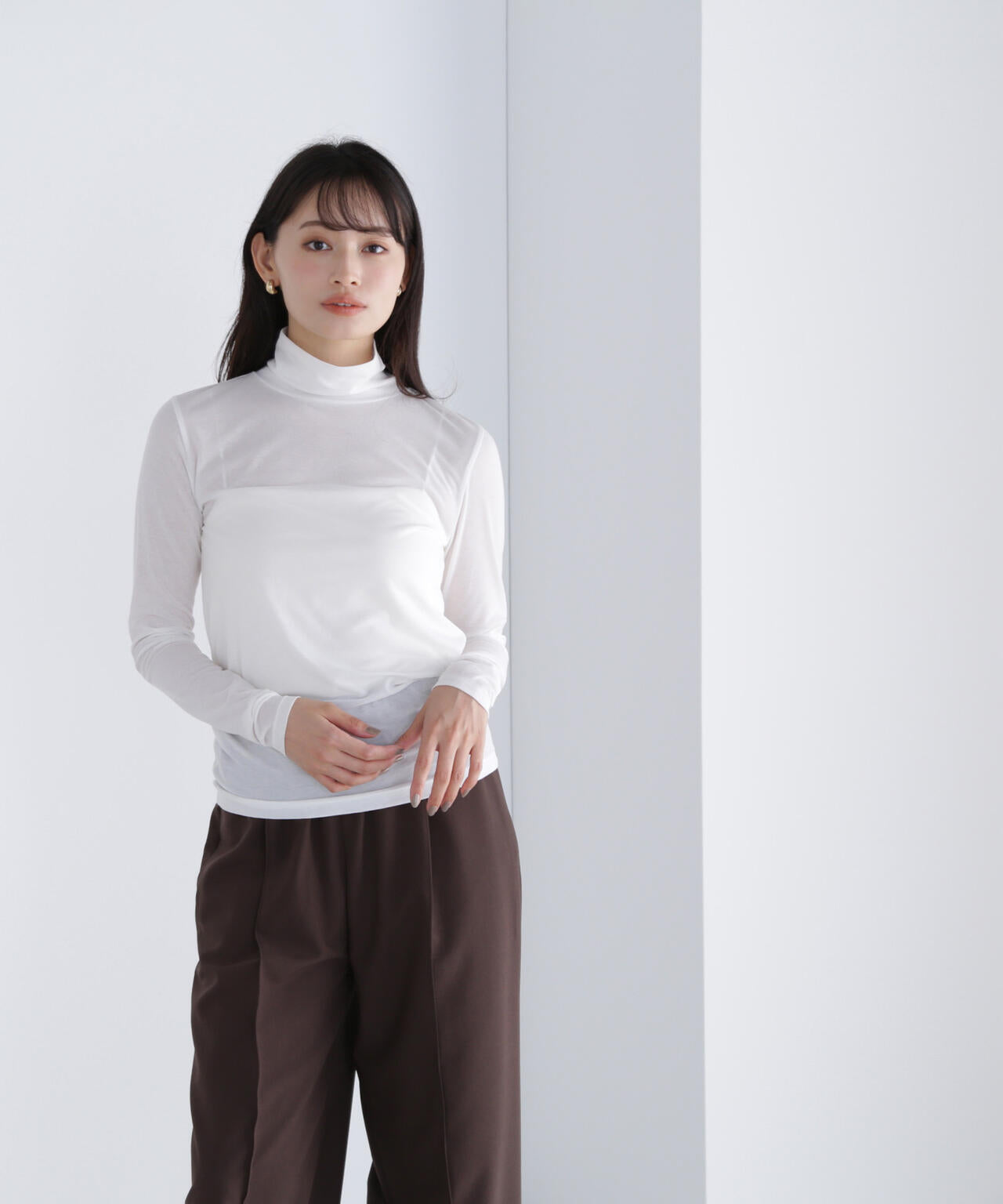 【Oggi掲載】シアーカットソーシリーズ ハイネック