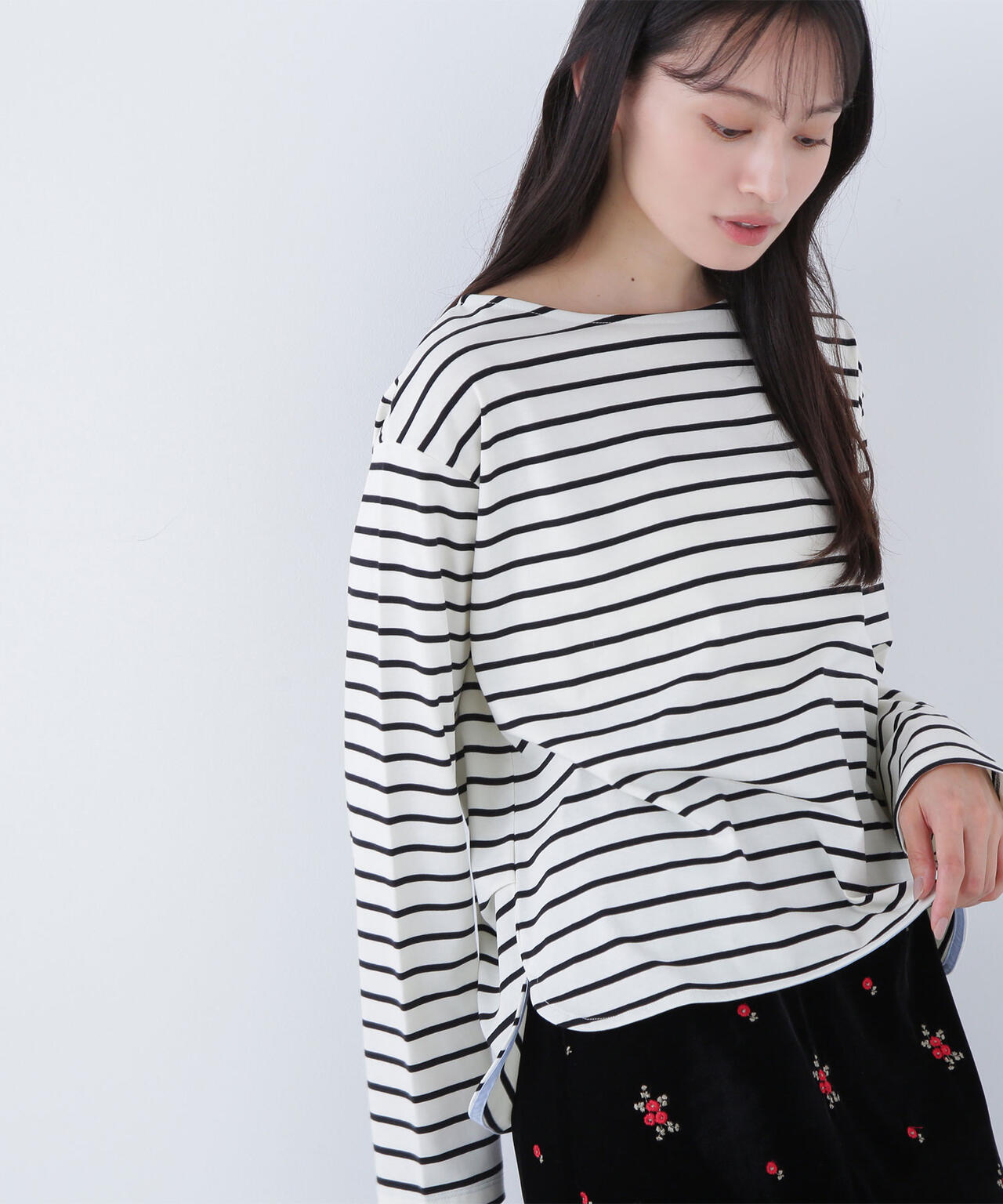 ボーダーカットソー