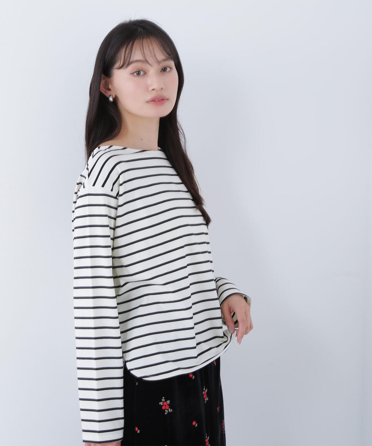 ボーダーカットソー