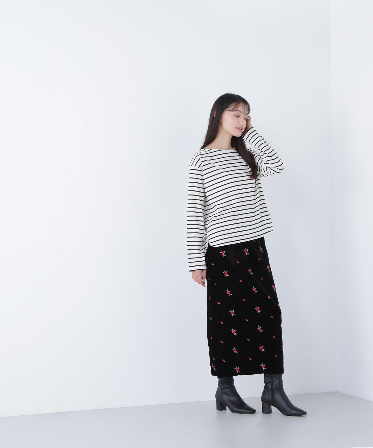 ボーダーカットソー