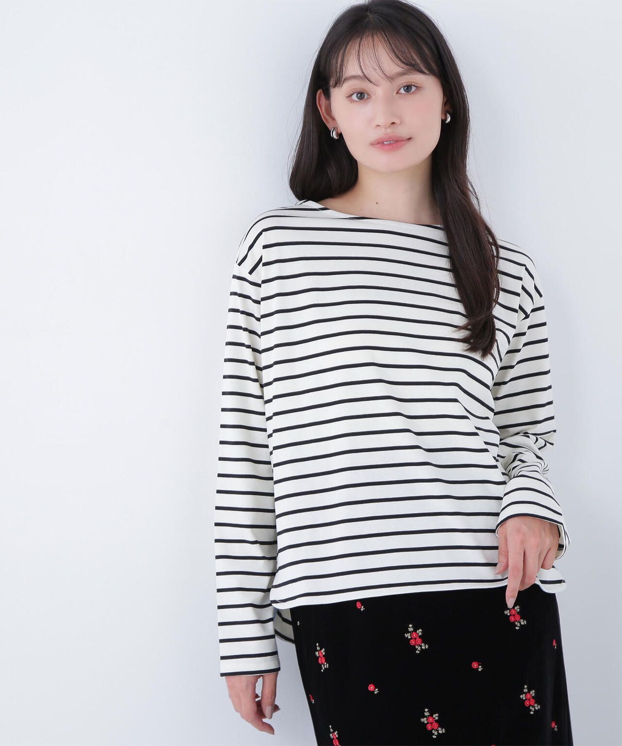 ボーダーカットソー