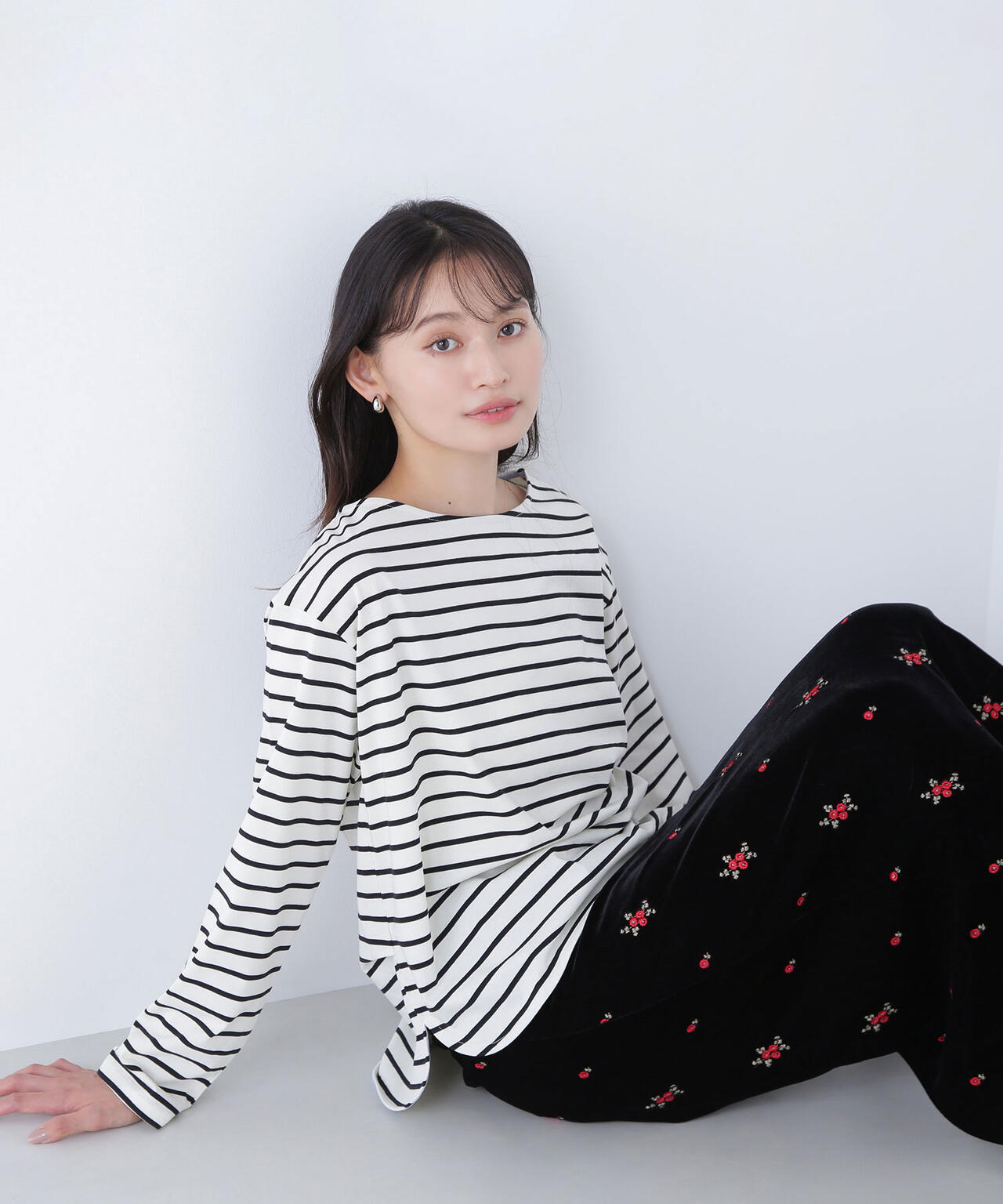 ボーダーカットソー