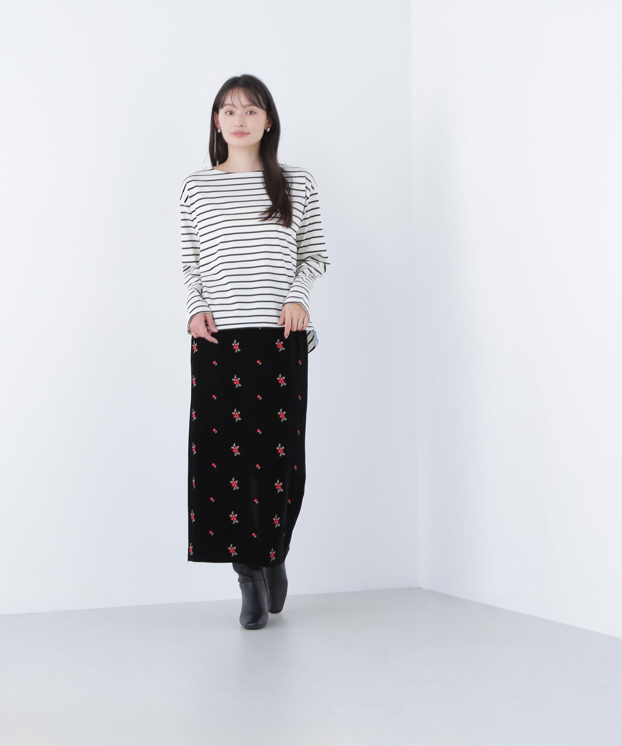 ボーダーカットソー