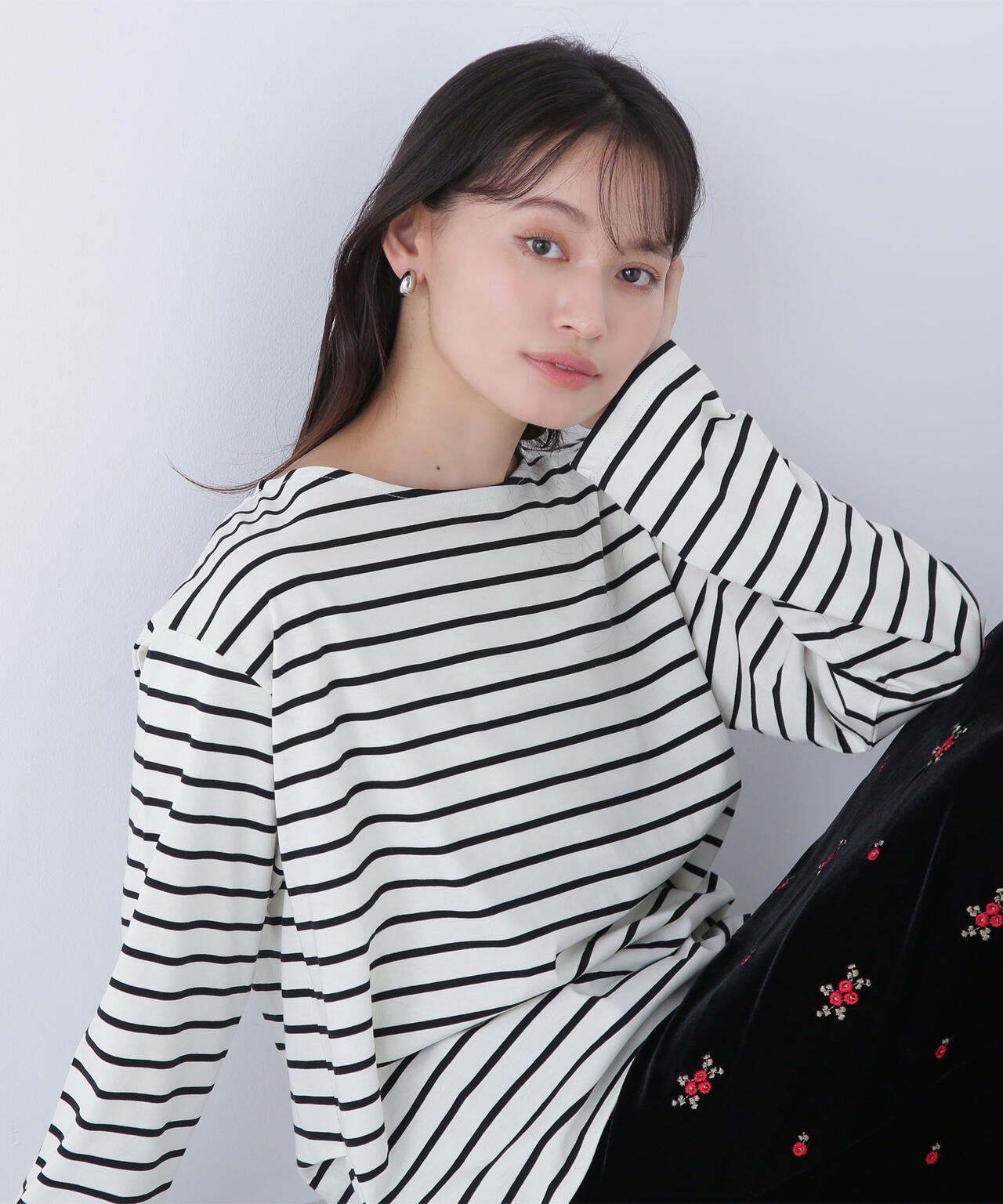 ボーダーカットソー