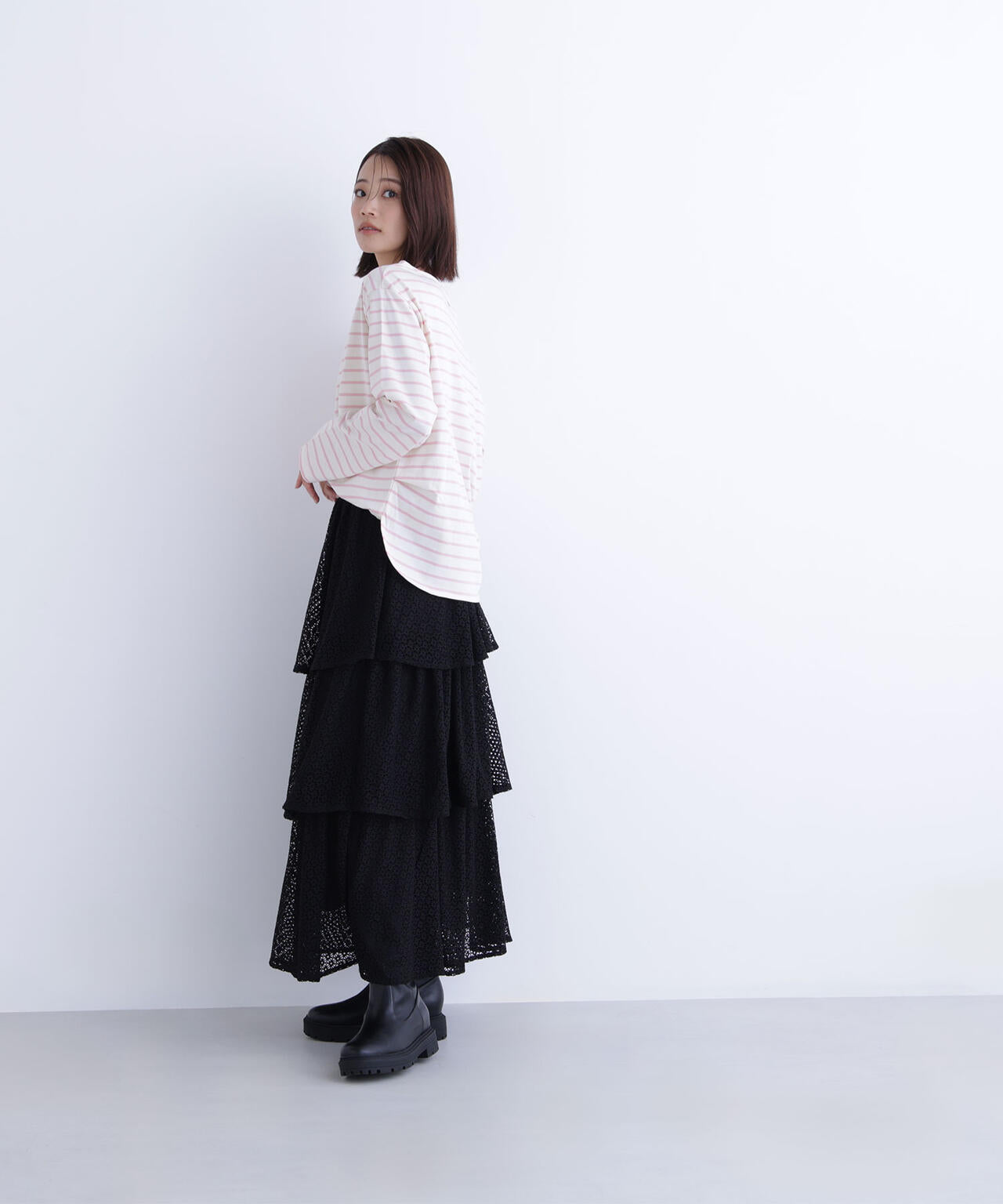 ボーダーカットソー