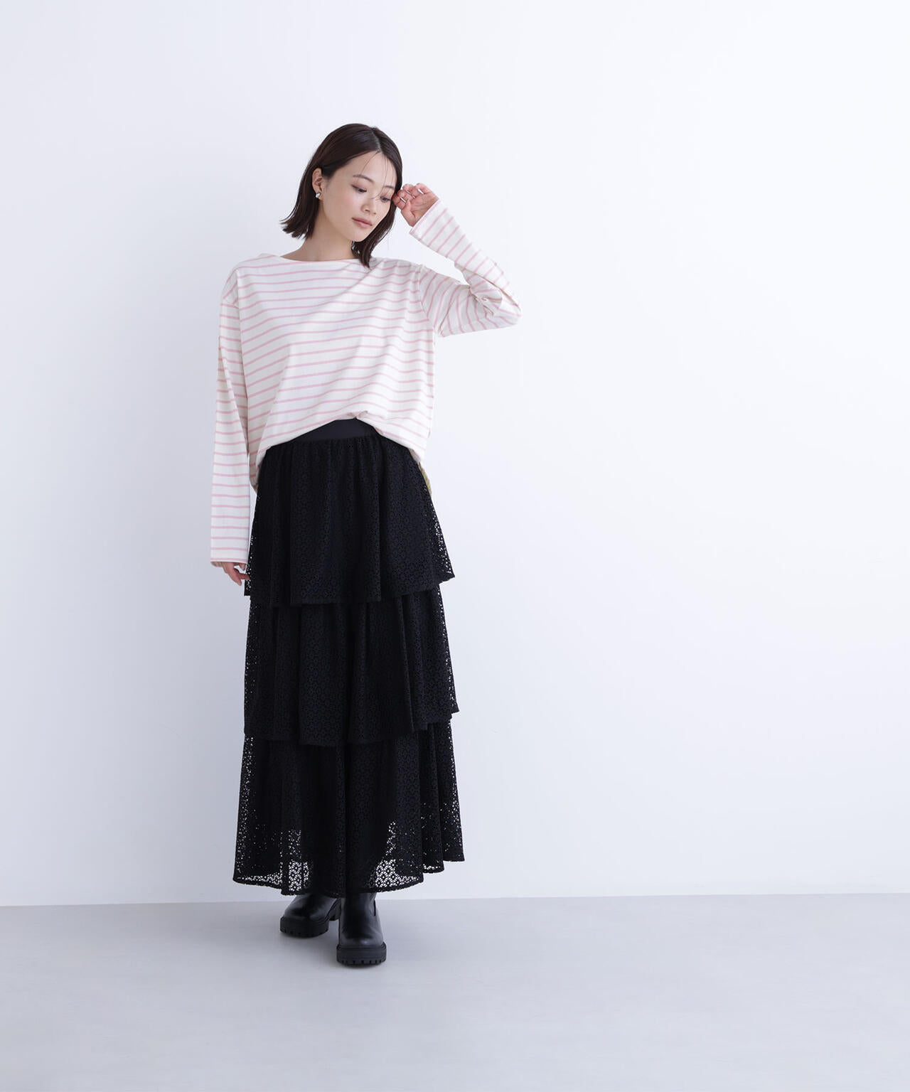 ボーダーカットソー