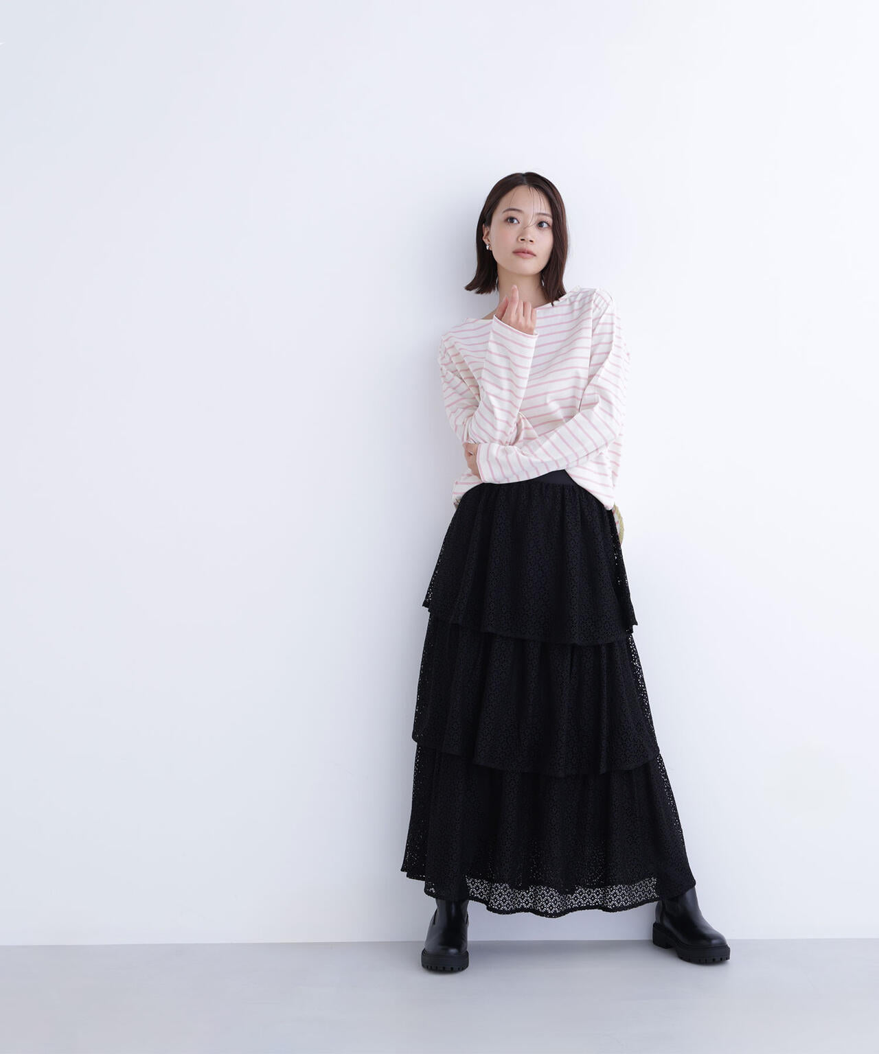 ボーダーカットソー