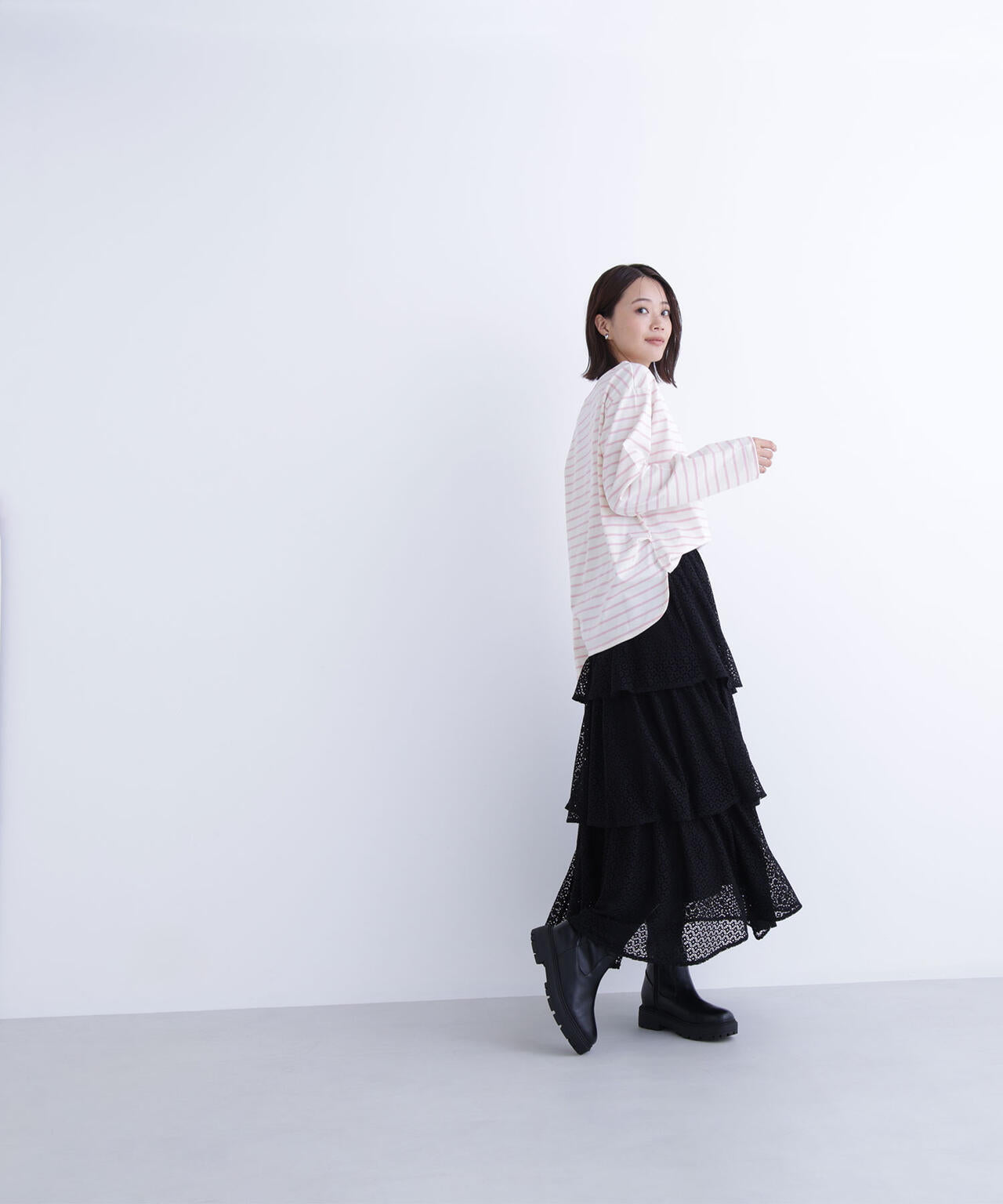 ボーダーカットソー