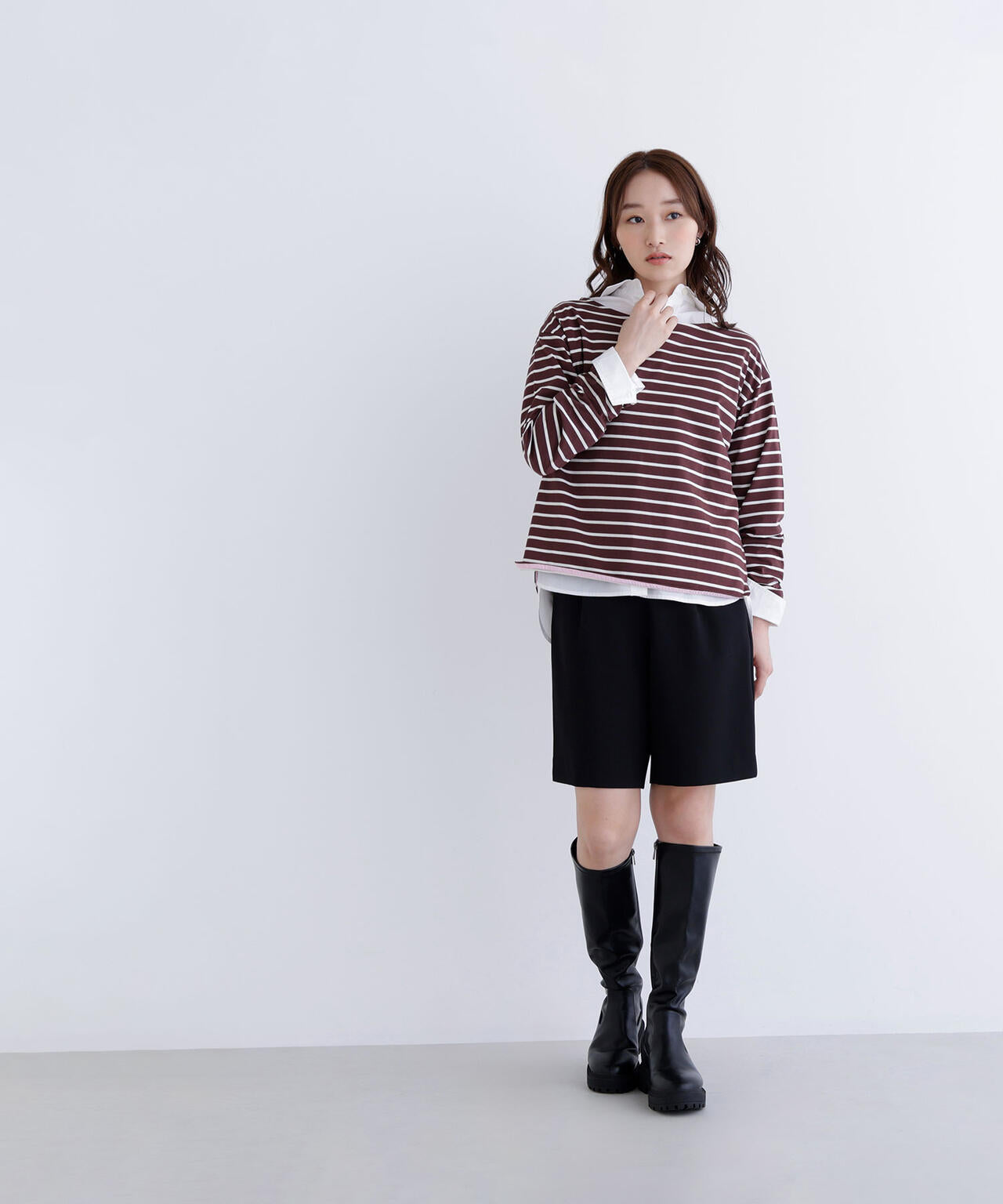 ボーダーカットソー