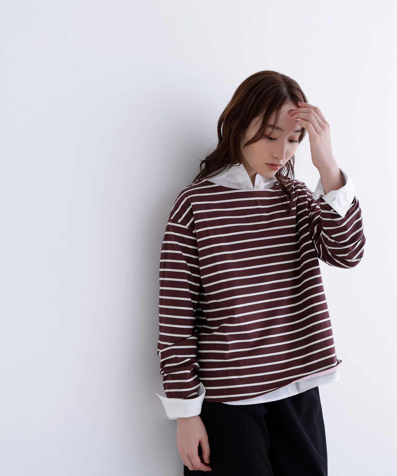 ボーダーカットソー