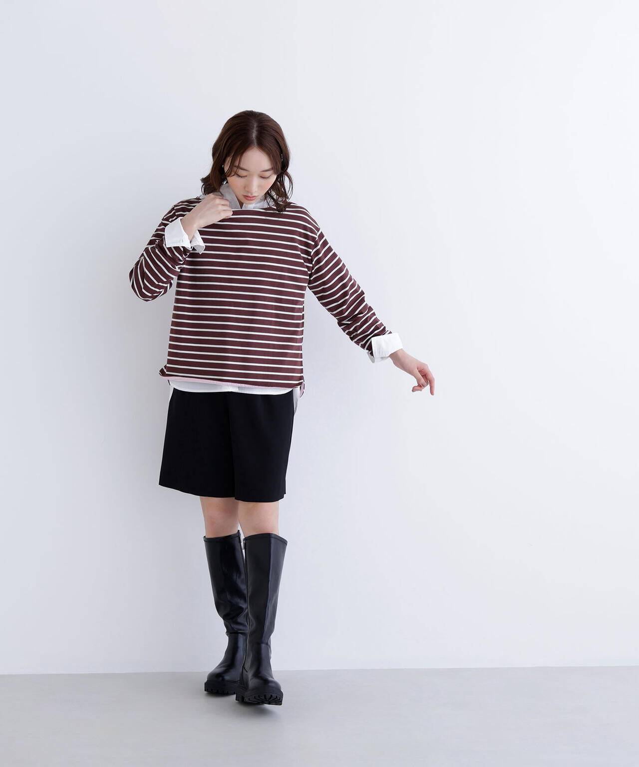 【未使用に近い】NATURAL BEAUTY BASIC〈定価19,800円〉 ボーダーカットソー | NATURAL BEAUTY BASIC（ナチュラル