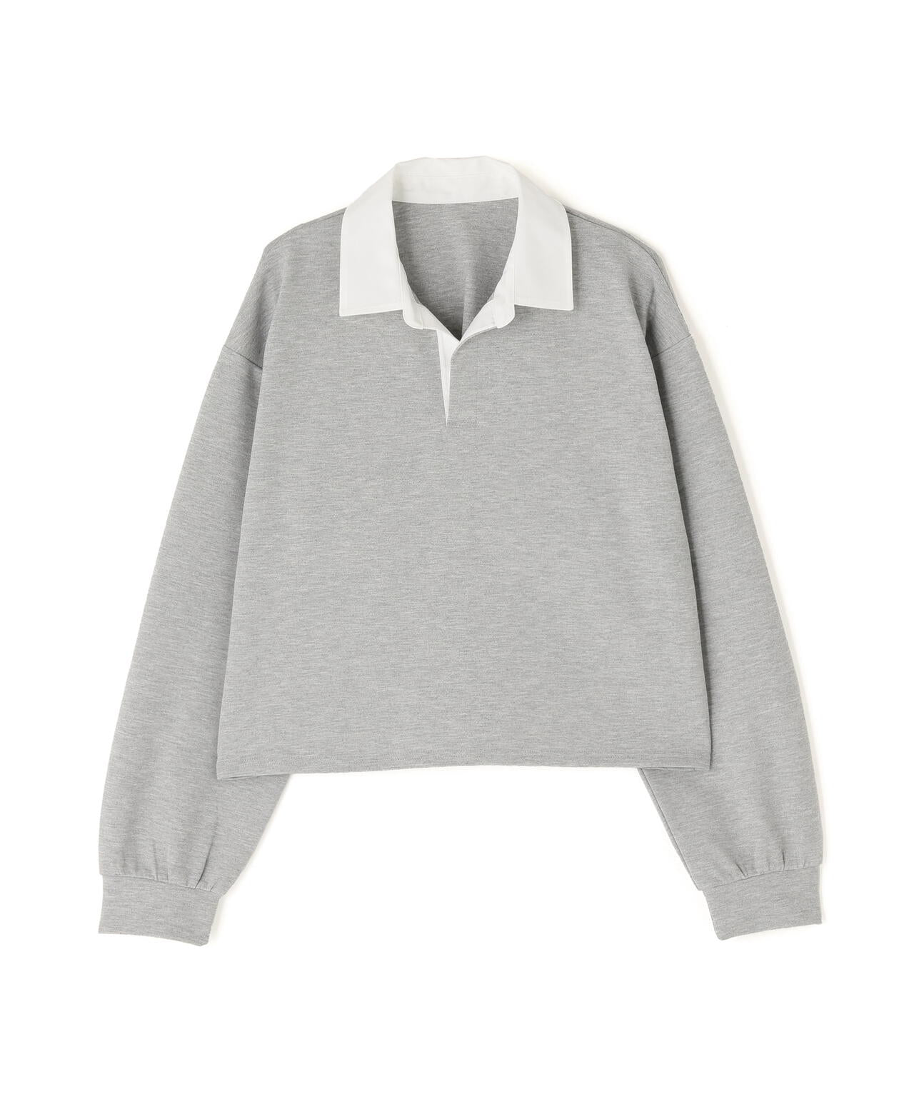 クロップドポロカラートップス