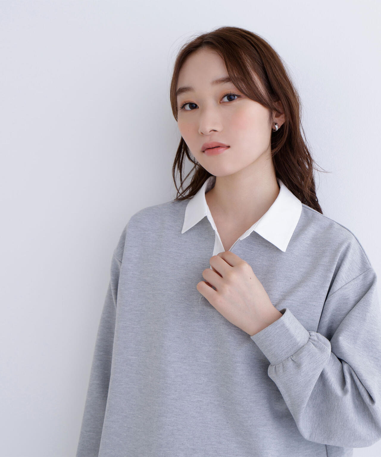 クロップドポロカラートップス | NATURAL BEAUTY BASIC（ナチュラル