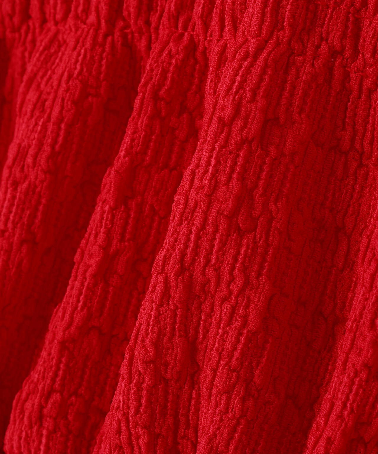 シャーリングペプラムカットソー長袖