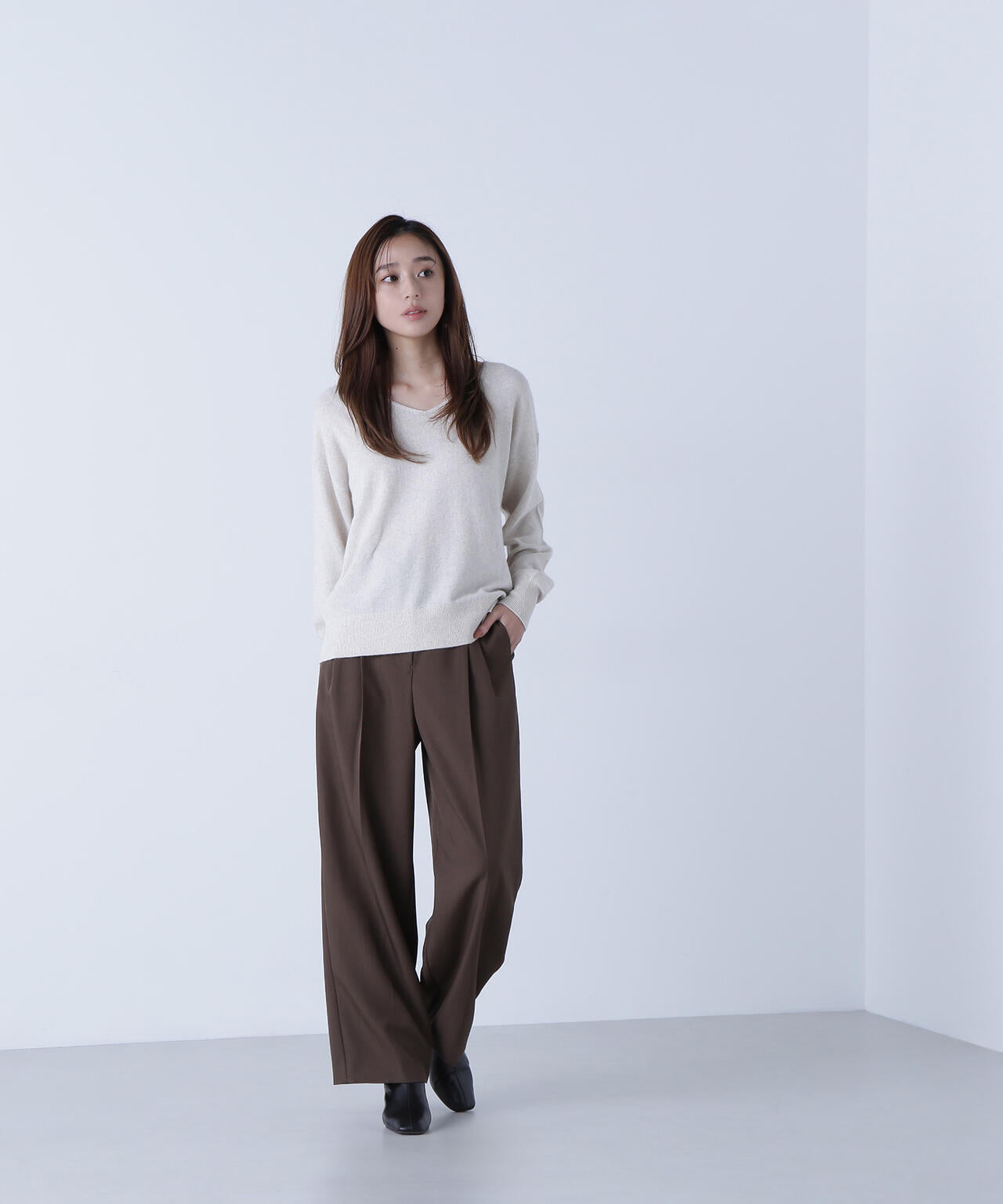 FOX混ジェントリーシリーズ Vネックニット