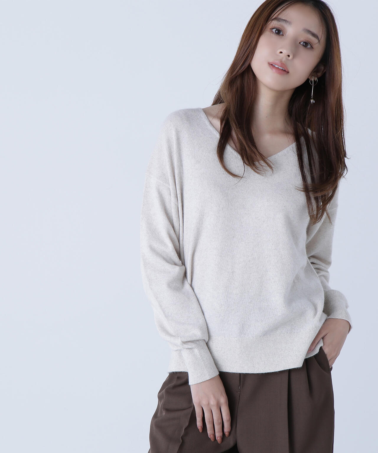 FOX混ジェントリーシリーズ Vネックニット | NATURAL BEAUTY