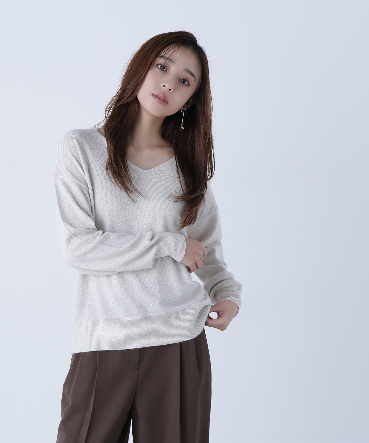 FOX混ジェントリーシリーズ Vネックニット | NATURAL BEAUTY BASIC