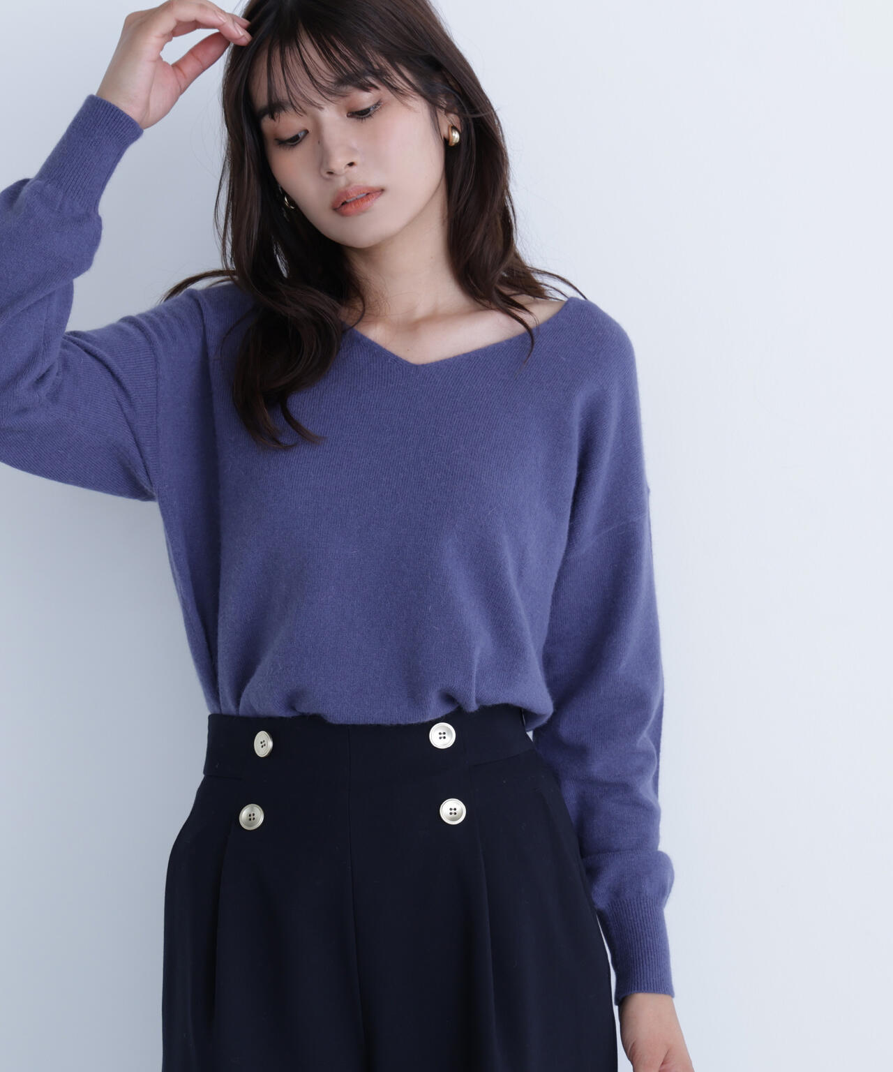 FOX混ジェントリーシリーズ Vネックニット