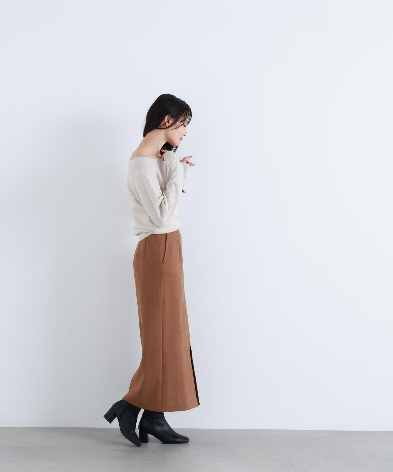 FOX混ジェントリーシリーズ ボートネックニット