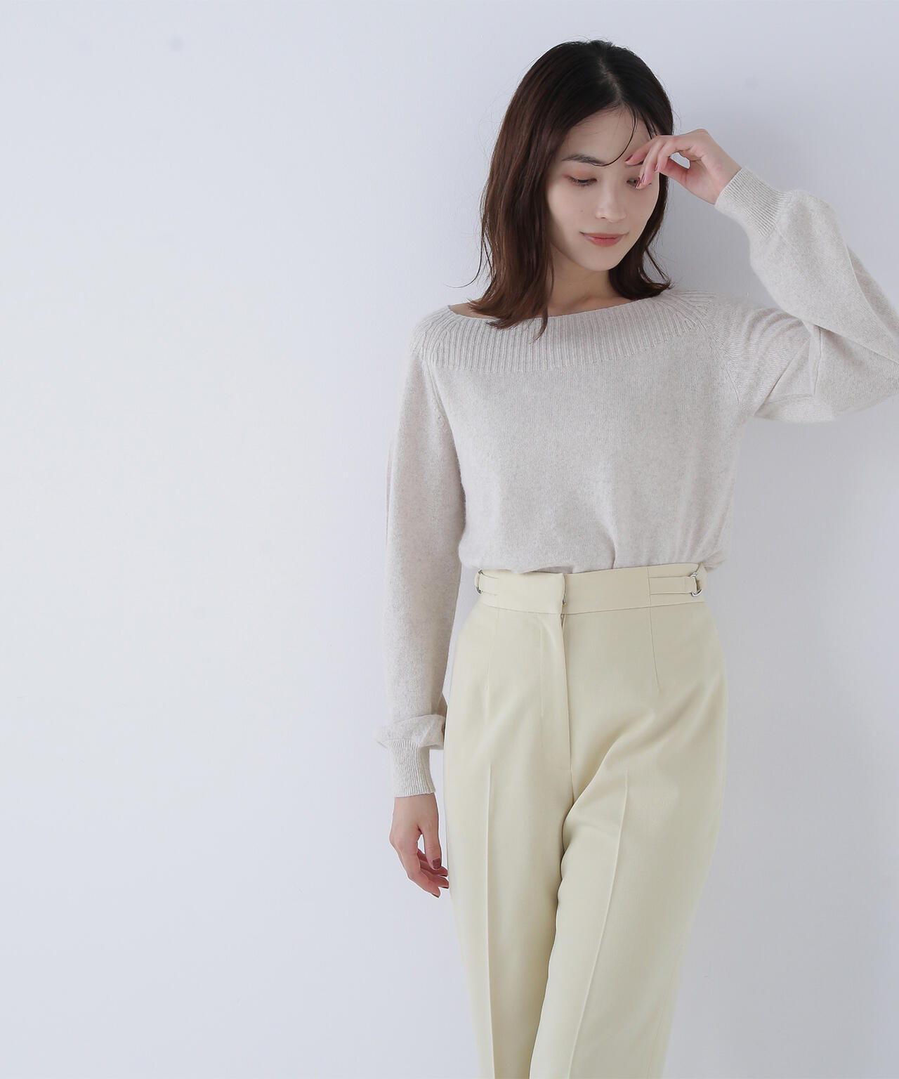 FOX混ジェントリーシリーズ ボートネックニット