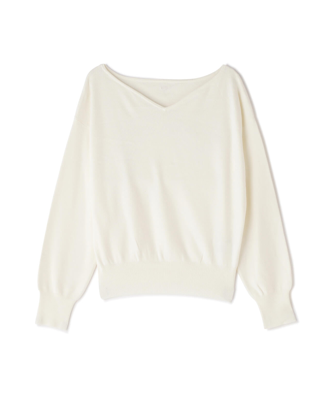 リュンヌページ 総針ベーシックシリーズ ニュアンスVネックニット | NATURAL