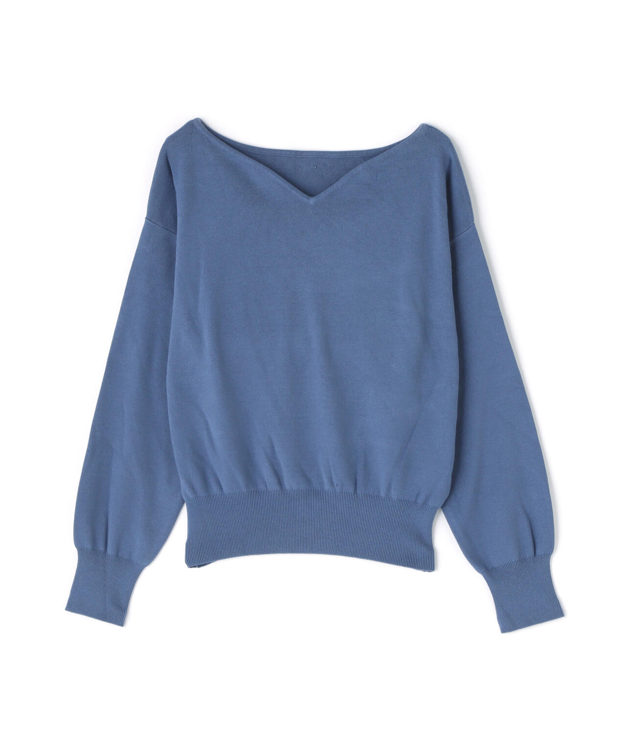 総針ベーシックシリーズ ニュアンスVネックニット