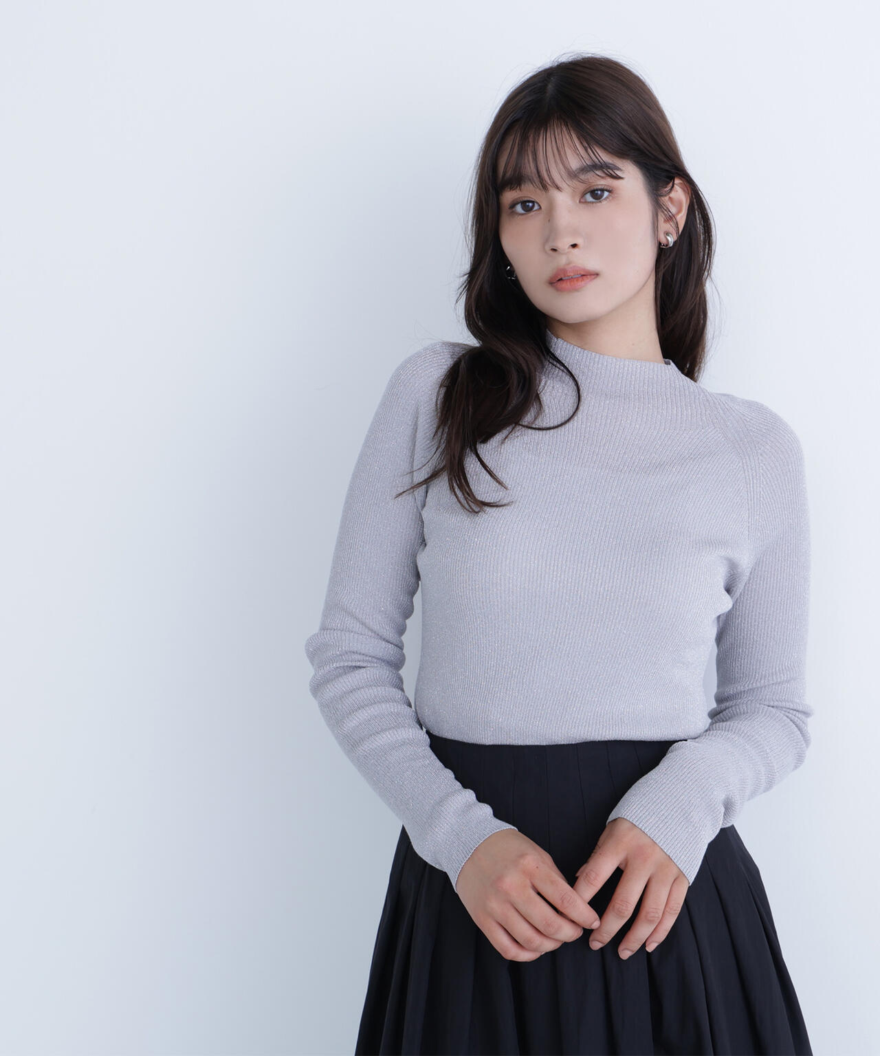 ハイネックラメリブニット | NATURAL BEAUTY BASIC（ナチュラル
