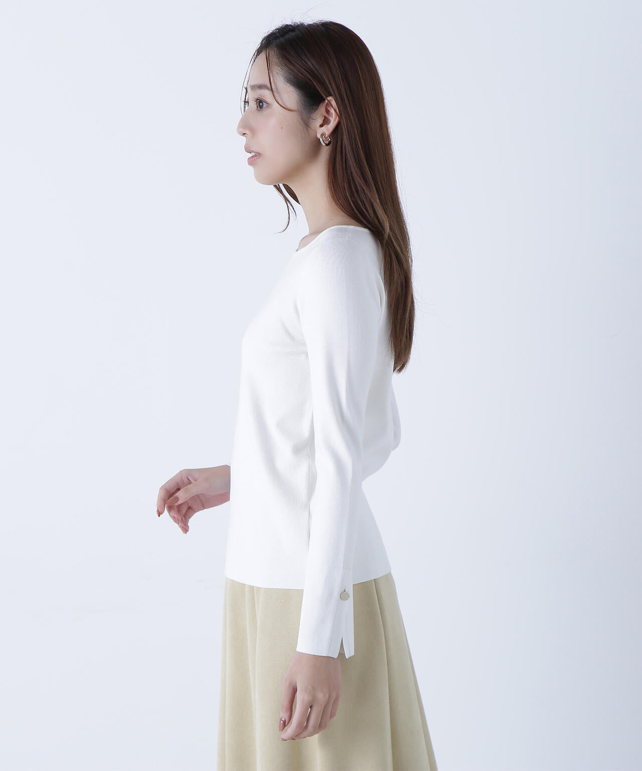 総針ベーシックシリーズ スクエアネックニット | NATURAL BEAUTY BASIC