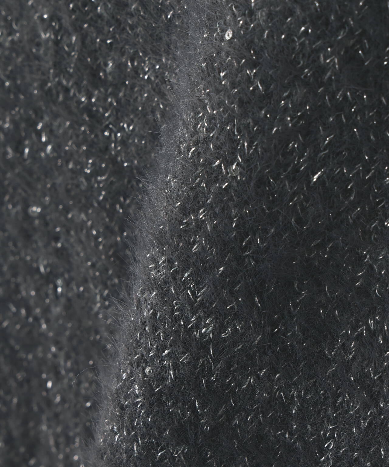 スパンコールフェザーニット