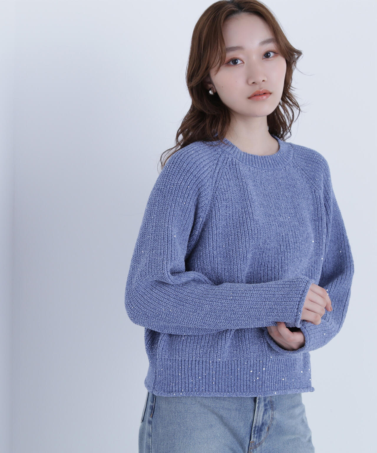 スパンコールモールニット | NATURAL BEAUTY BASIC（ナチュラル