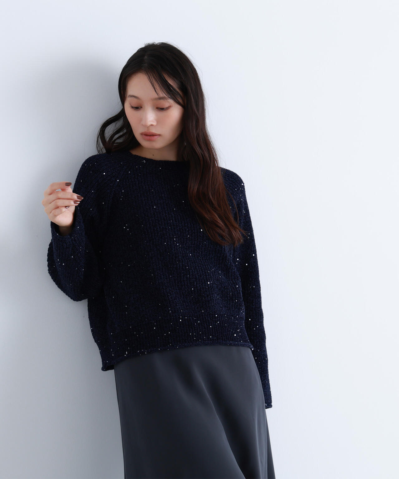 スパンコールモールニット | NATURAL BEAUTY BASIC（ナチュラル