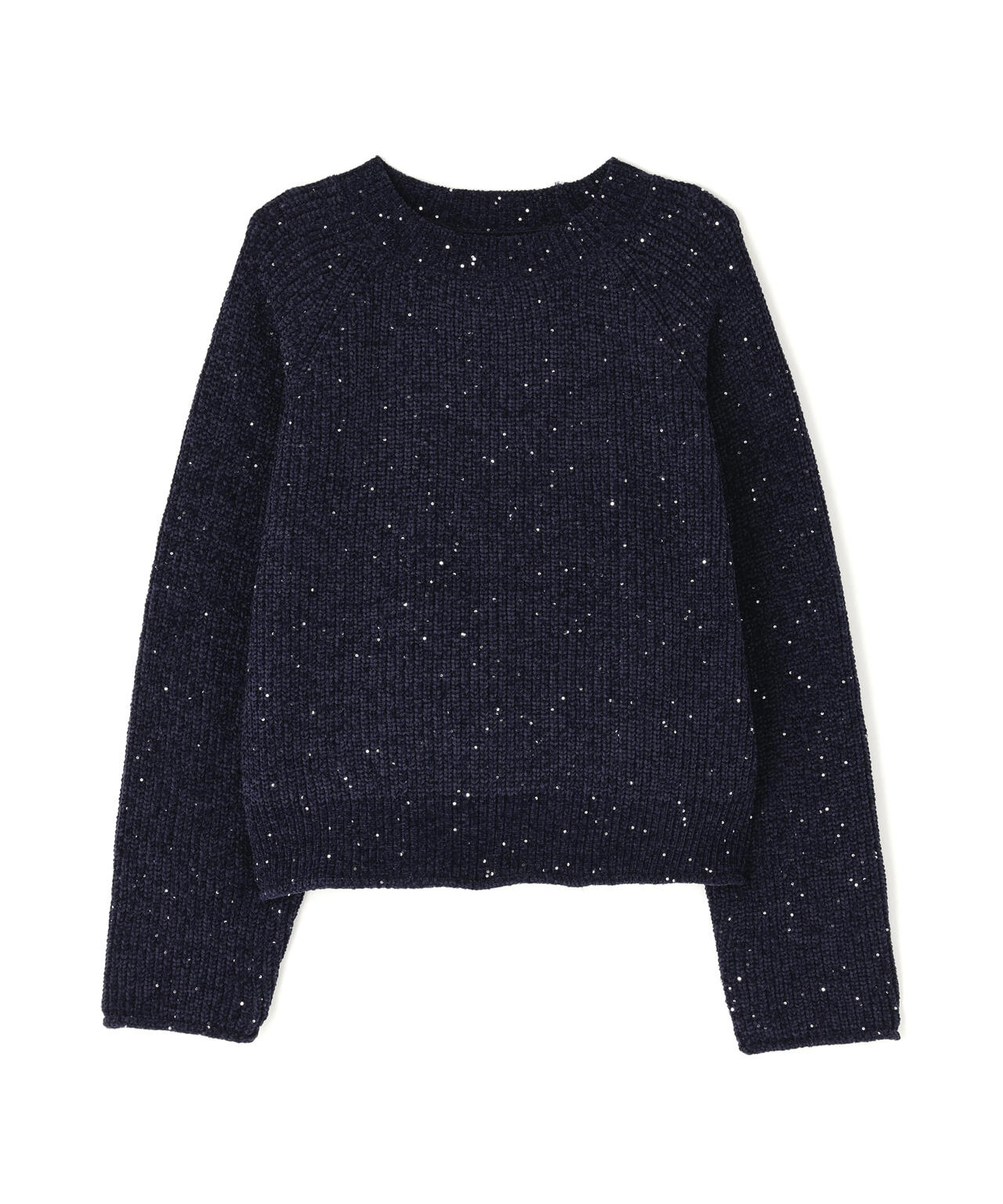 スパンコールモールニット