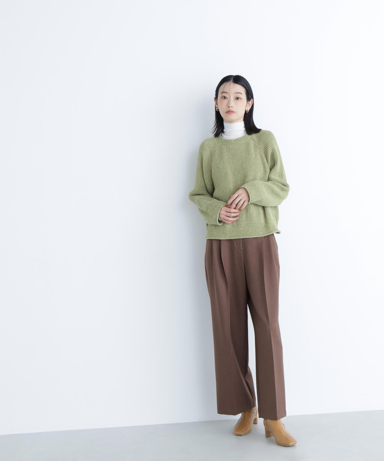 スパンコールモールニット