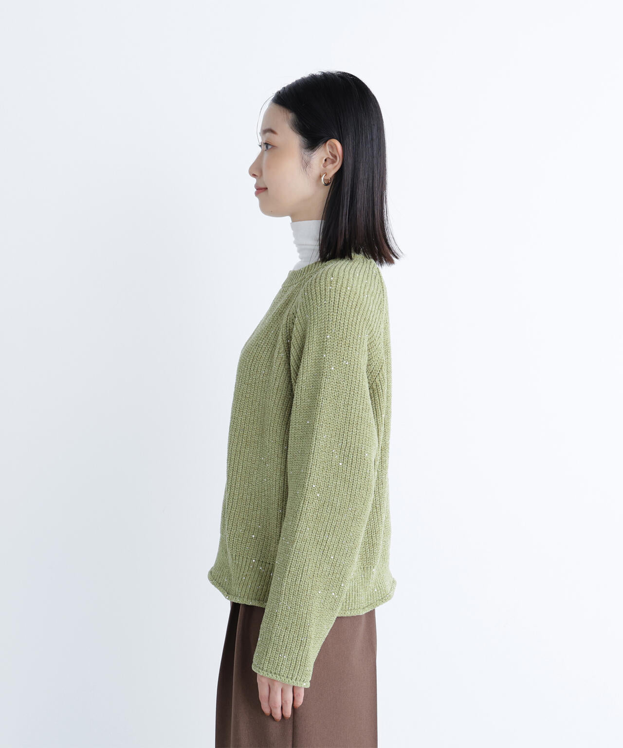 スパンコールモールニット